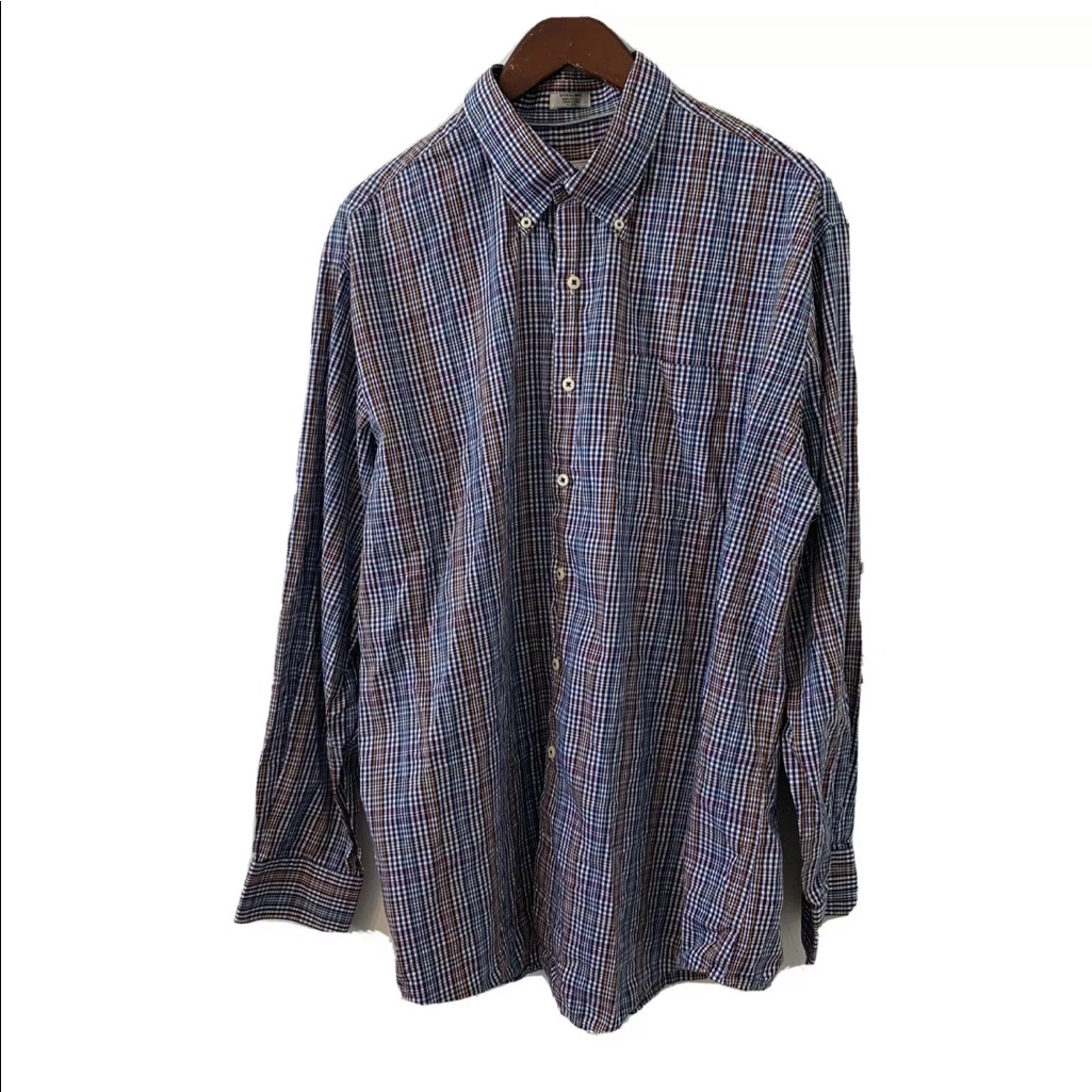 Peter Millar Plaid Button Down Shirt Xl